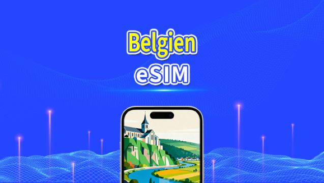 Belgien eSIM | 5G/4G | Highspeed-Daten | 24 Stunden | 1–30 Tage | QR-Code