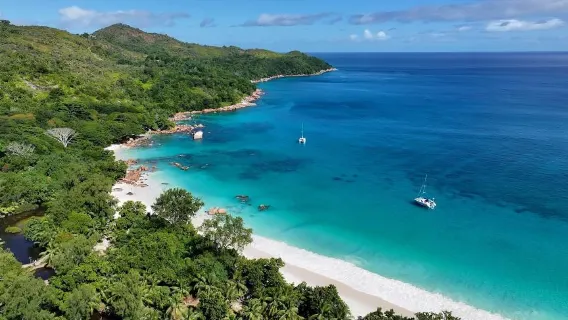 Tour di un giorno a Praslin e La Digue alle Seychelles: Spiaggia di Lazio e Fondo Valle de Mai