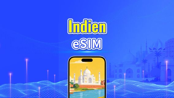 Indien 5G/4G eSIM | AI & TikTok bereit | Tagespaket/Datenpaket | 24-Stunden-Abrechnung | 1–30 Tage | QR Code