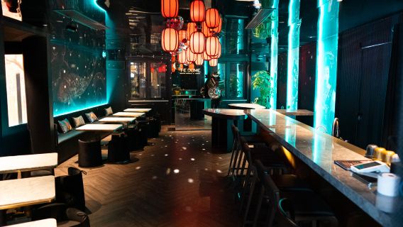 DOME modern Japanese & Lounge hookah leisure gathering package (3–4 person package, friends/after-work gathering)