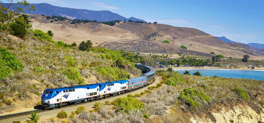 Los Angeles, Amerika Pergi-Balik: Lawatan Sehari ke Santa Barbara | Menaiki Kereta Api Coast Starlig