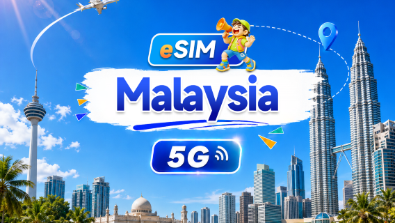Malaysia 5G eSIM | Daglig pakke/total pakke | 500MB/dag - i alt 30GB | 1-30 dage | 24-timers system | QR-kode