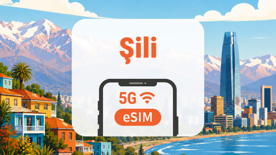 Şili 5G eSIM | Çift Şebeke • Tüm AI & TikTok | 1–30 Gün | QR Kod