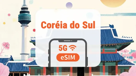 Coreia do Sul 5G eSIM | Rede Dupla • Todos os AI & TikTok | 1–30 Dias | Código QR