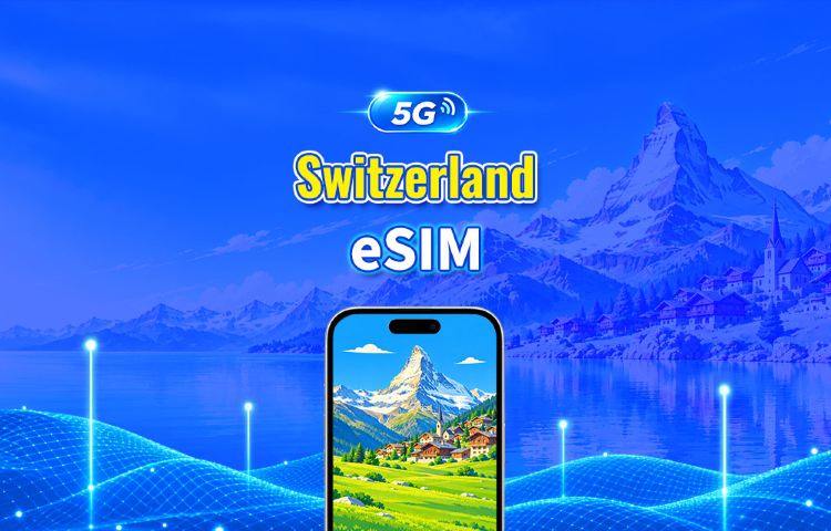 Switzerland 5G eSIM | Dual Net | Fully Supports AI & TikTok | Daily/Total Data Package | 1–30 Days | 24-Hour Billing | QR Code