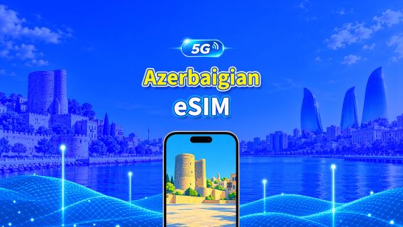 Azerbaigian 5G eSIM  | Doppia Rete | Compatibile con AI e TikTok | Pacchetto dati giornaliero/totale | 1–30 giorni | Fatturazione 24 ore | Codice QR