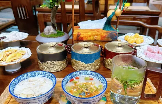 絲業會館·南潯古鎮書場【喝茶聽曲】單人套餐(評彈茶座+茶飲+茶點)