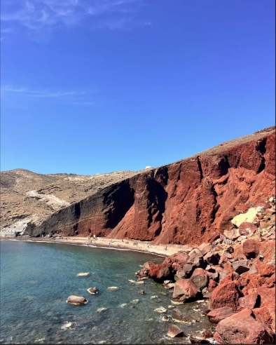 桑託林島日遊藍頂教堂+阿克羅帝利考古遺址+紅沙灘+貝里沙海灘