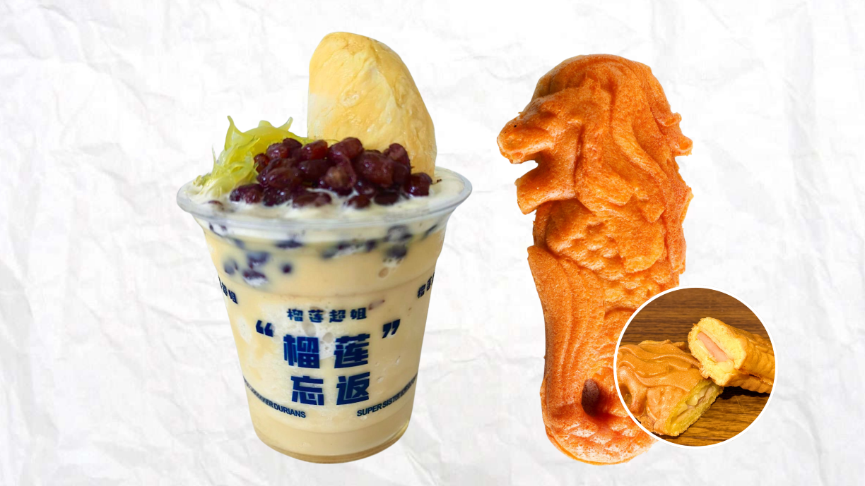 Pakej: Cendol Durian + Singa Bakar Keju dan Ham