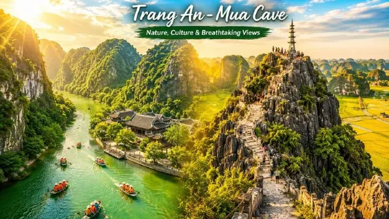 Featured tour with 32 reviews: From Ninh Binh: Bich Dong, Hoa Lu, Trang An, Mua Cave Small Group