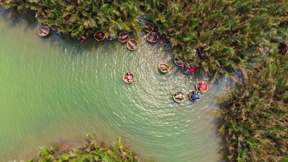 Hoi An Bay Maun kookospalmumetsän päiväretki | Kori-vene, lounas ja hotellikuljetus
