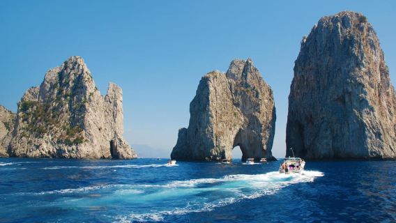 From Salerno, Amalfi & Positano: Capri Land & Sea Group Tour