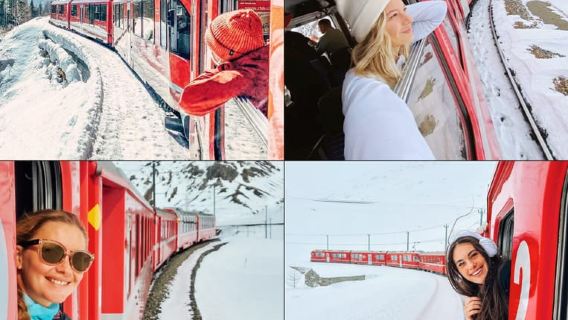 From Milan: Bernina Red Train and St. Moritz Tour