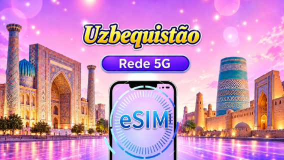 Uzbequistão eSIM 5G | Suporte para Google Maps/TikTok | Pacote diário/de dados | 1-30 dias | Cobrança por 24 horas | Código QR