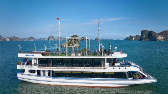 Excursión de un día a la Bahía de Ha-Long, Sung Sot, Ti Top y la cueva Luon en el crucero de lujo de 5 estrellas Sea Lion