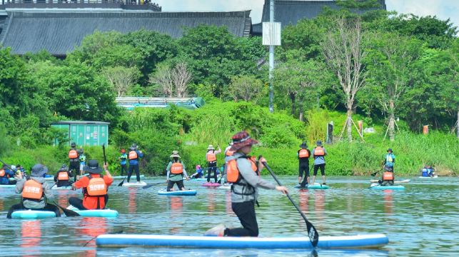 廣東廣州海珠湖槳板/皮划艇體驗【1小時體驗線/3小時環湖線+水上探索海珠湖】