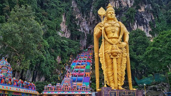 Visite d'une demi-journée des grottes de Batu à Kuala Lumpur + guide anglophone + visite facultative le matin ou l'après-midi