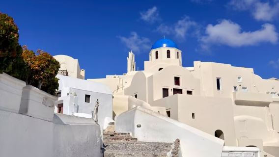 Lawatan sewa peribadi Santorini/Pemandu pelancong berbahasa Cina/Pelayaran kapal layar/Pelancongan tersuai Greece