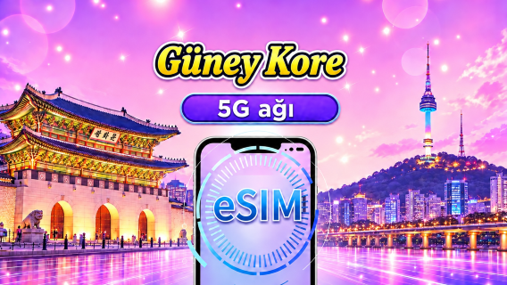 Güney Kore 5G eSIM | TikTok & ChatGPT'yi destekler | Günlük veri paketi / Toplam veri paketi | 24 saate göre ücretlendirme | 1–30 gün | QR kod
