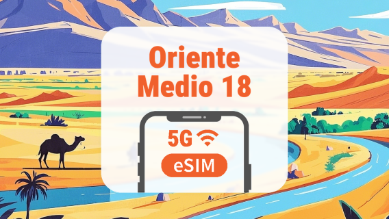 Oriente Medio 18 Países 5G eSIM | Apps de IA y TikTok | 1–30 Días | Código QR