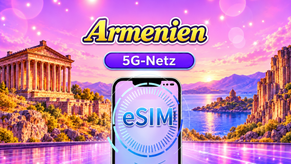 Armenien | 5G eSIM | Unterstützt TikTok und ChatGPT | Tagespaket/Datenpaket | 24-Stunden-Abrechnung | 1–30 Tage | QR-Code