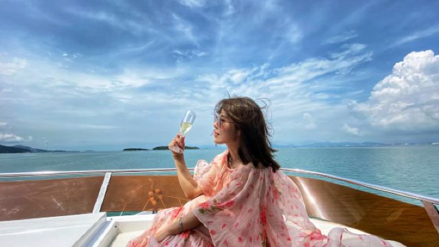 【惠州遊艇出海】惠州巽寮灣55呎豪華雙體遊艇包船出海（海之星9號船）