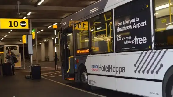 one-way bus from London Heathrow Airport to nearby hotels