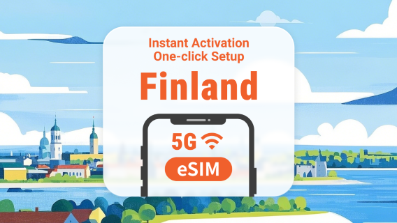 Finlandia 5G eSIM | Beberapa Jaringan | 1–30 Hari | Kode QR Instan