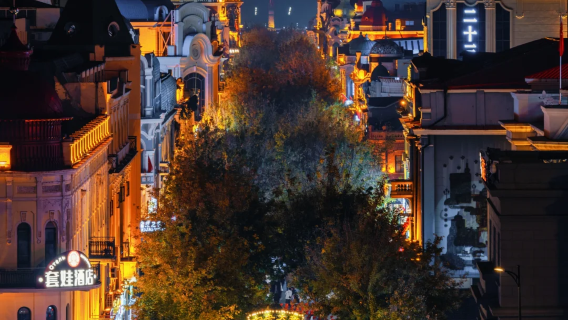 Harbin Landmark Evening Walk: Central Street & Saint Sophia Night Photo Tour