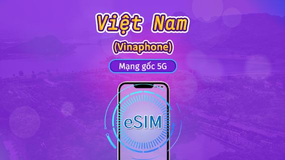 Vinaphone Việt Nam | eSIM nội địa | Gói cước ngày | Thanh toán theo ngày tự nhiên | 5-10 ngày | Mã QR