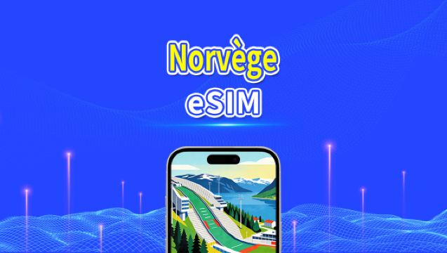 Norvège eSIM | 5G/4G | Données haut débit | 24 heures | 1-30 jours | Code QR