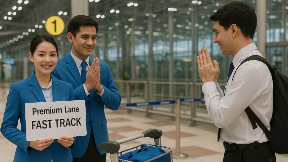 Bangkok: Usługa One Stop z pomocą asystenta na lotnisku Suvarnabhumi