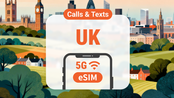 Europe 50 Countries 5G eSIM | Calls & SMS • UK Unlimited Data | 30 Days | QR Code