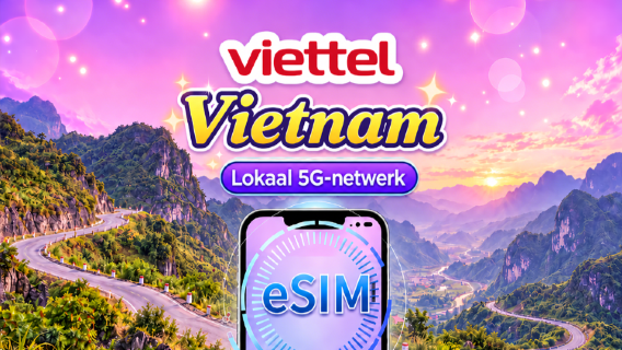 Vietnam Viettel eSIM | Ondersteunt 5G-netwerk & Tiktok & ChatGPT | Dagelijks pakket | 3-30 dagen | Kalenderdag facturering | QR code