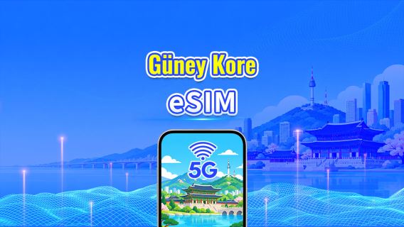Güney Kore 5G eSIM | Çift Şebeke | Günlük/Toplam Veri Paketi | 1–30 Gün | 24 Saatlik Faturalandırma | QR Kod