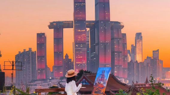 Et blik på Chongqing·Panorama grillrestaurantbar (storudsigtsvinduer med natudsigt over de to floder + kulgrill og immersiv aftenmiddag med let beruselse)