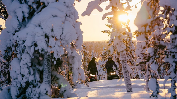 Finlandiya Rovaniemi Kar Motosikleti Deneyimi + Noel Baba Köyü Turu, Kuzey Kutup Dairesi'ni Geçiş