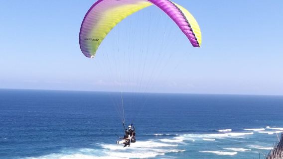 Paragliding experience in Bali with optional transfer|Optional base|Free video recording