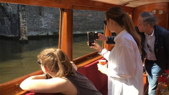 Early morning Amsterdam canals boat tour
