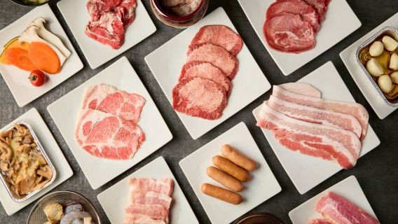 【肉屋台所 新宿店】燒肉自助套餐(附軟飲或酒類飲品無限暢飲) 餐券八選一