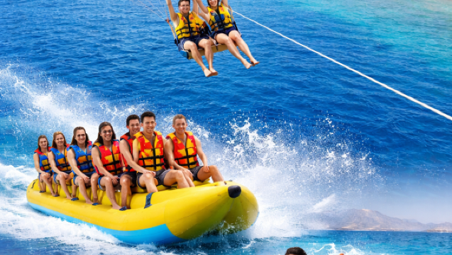 Sharm El Sheikh Water Sports Package. Parasailing + Banana Boat + Tube Ride.
