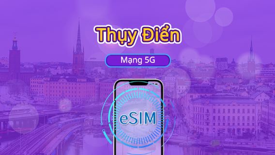 Thụy Điển | 5G/4G eSIM | Gói ngày/gói lưu lượng | Tính phí theo ngày tự nhiên | 1-30 ngày | Mã QR