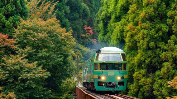 A day trip to Kyushu for autumn foliage viewing, Beppu Hell, Yufuin, and Dazaifu, including the Yufuin no Mori train.