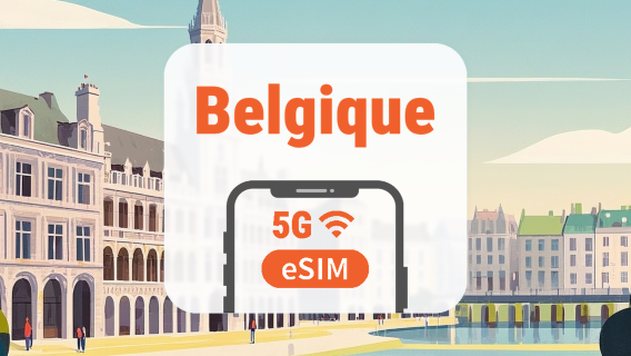 Belgique 5G eSIM | IA & TikTok | 1–30 Jours | Code QR