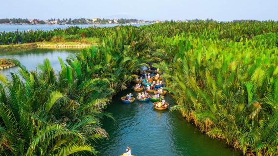 Cam Thanh Coconut Jungle With Bamboo Basket Boat & Lantern Making