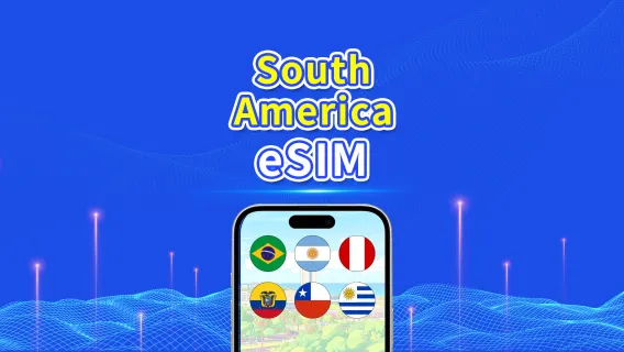 South America eSIM | 5G/4G | Daily/Total Data Package | 1–30 days | 24-Hour Billing | QR Code