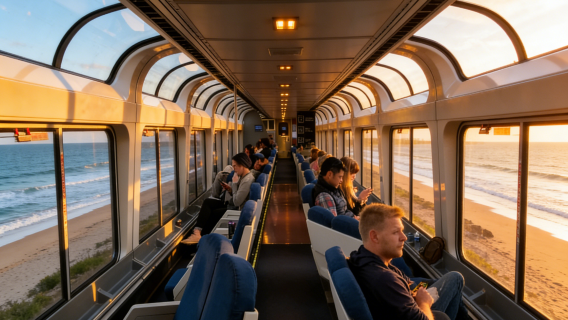 Los Angeles Coast Starlight Train + Lawatan Sehari Santa Barbara