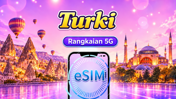 Turki | eSIM 5G/4G | Pakej Harian/Pakej Data | Caj Hari Semula Jadi | 1-30 Hari | Kod QR