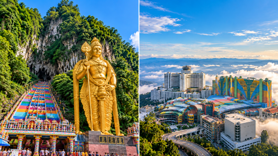 Lawatan sehari ke Batu Caves + Genting [Pakej eksklusif + Perkhidmatan pemandu dwibahasa Cina-Inggeris]