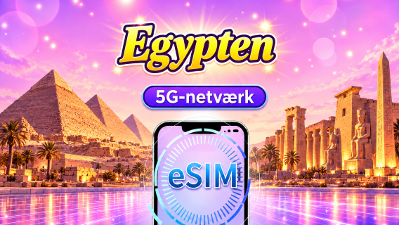 Egypten | 4G/5G eSIM | Daglig pakke/datapakke | 24-timers fakturering | 1-30 dage | QR-kode